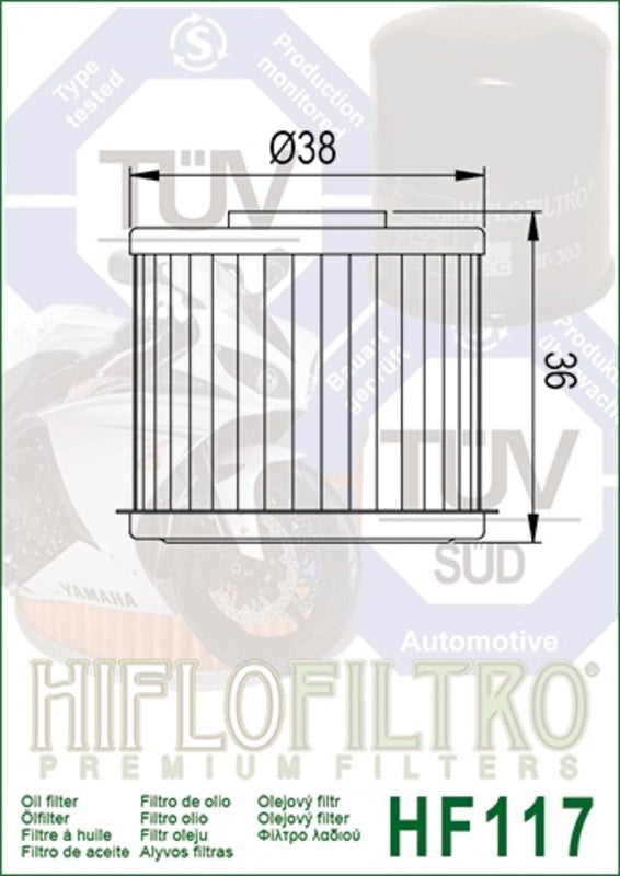 HIFLOFILTRO Ölfilter - HF117
