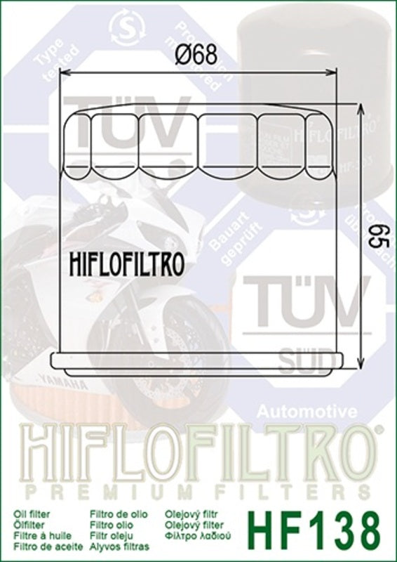 HIFLOFILTRO Racing Ölfilter - HF138RC