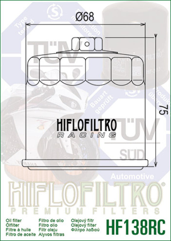 HIFLOFILTRO Racing Ölfilter - HF138RC