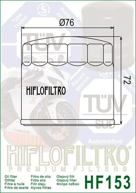 HIFLOFILTRO Racing Ölfilter - HF153RC
