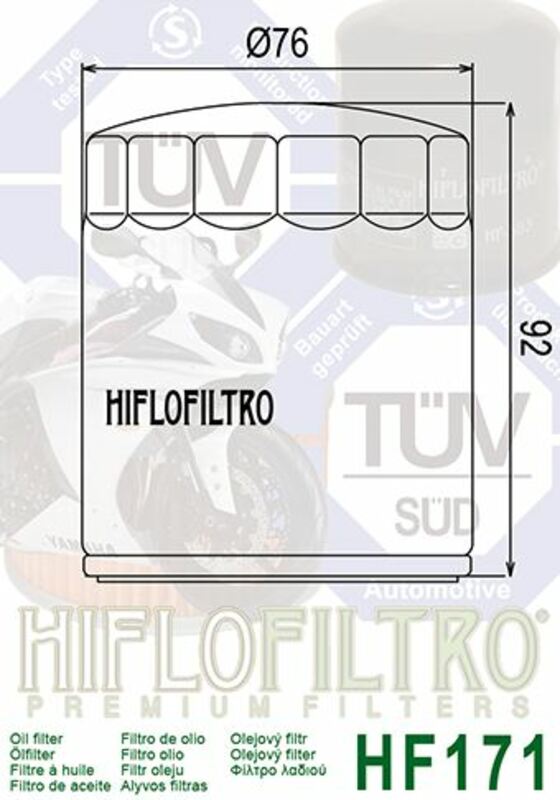 HIFLOFILTRO Ölfilter chrom - HF171C