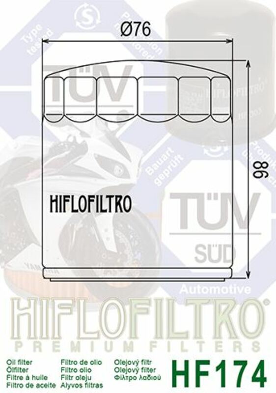 HIFLOFILTRO Ölfilter chrom - HF174C