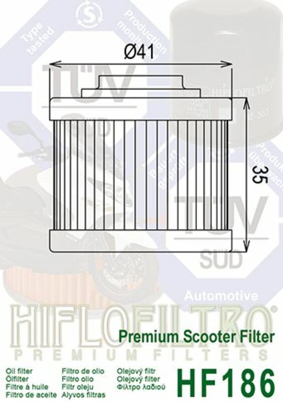HIFLOFILTRO Ölfilter - HF186