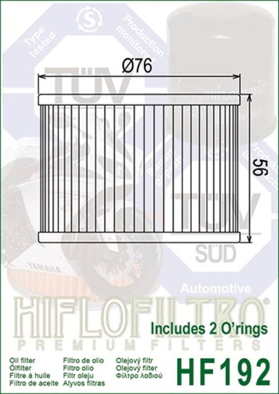 HIFLOFILTRO Ölfilter - HF192