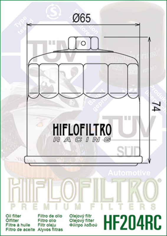 HIFLOFILTRO Racing Ölfilter - HF204RC