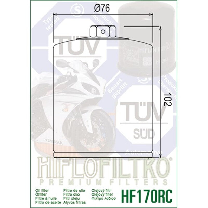 HIFLOFILTRO Performance Ölfilter Chrom - HF170CRC