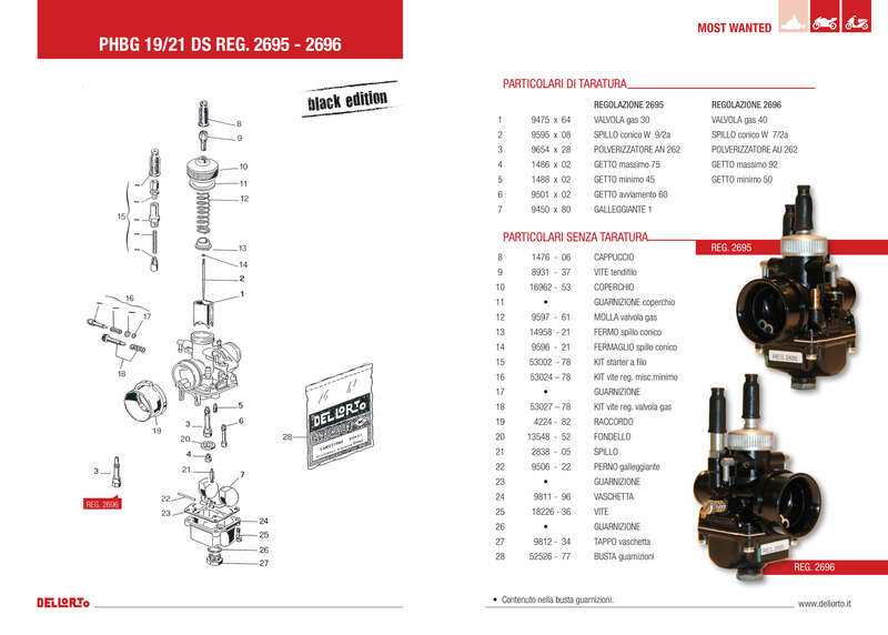 DELLORTO PHBG DS Black Edition Racing Ø21mm Vergaser