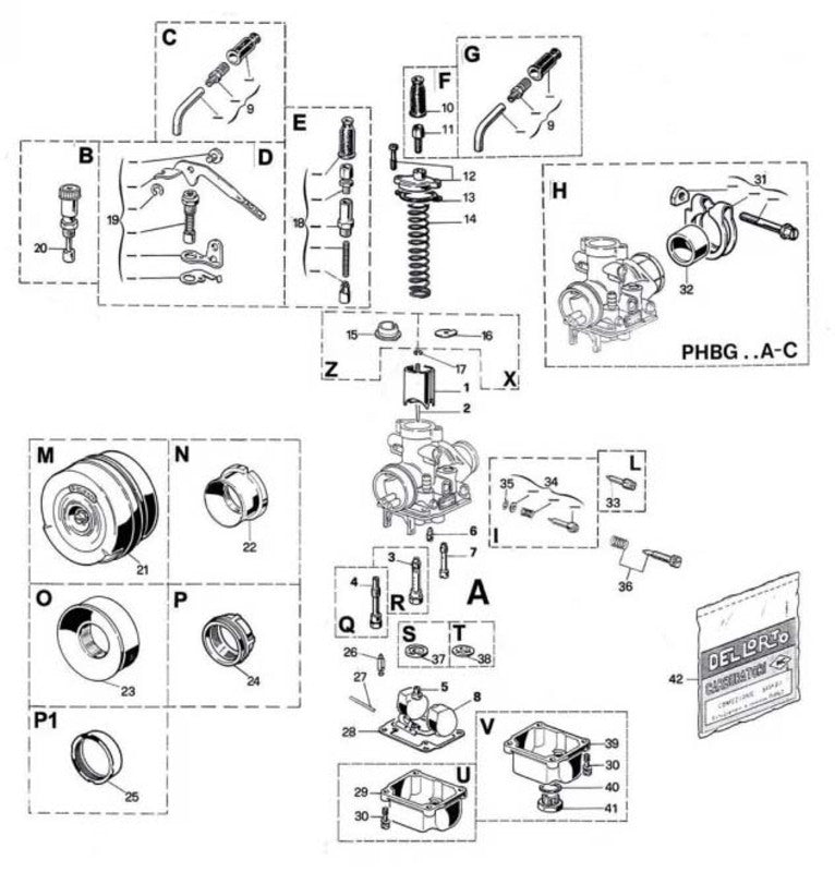 DELLORTO PHBG DS Ø21mm Vergaser