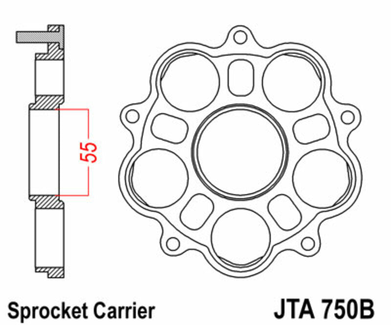 JT SPROCKETS Kettenradträger - 5 Silentblock Ducati