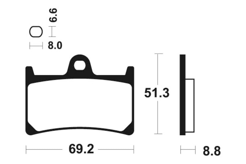 TECNIUM Racing Sintermetall Carbon Bremsbeläge - MCR134