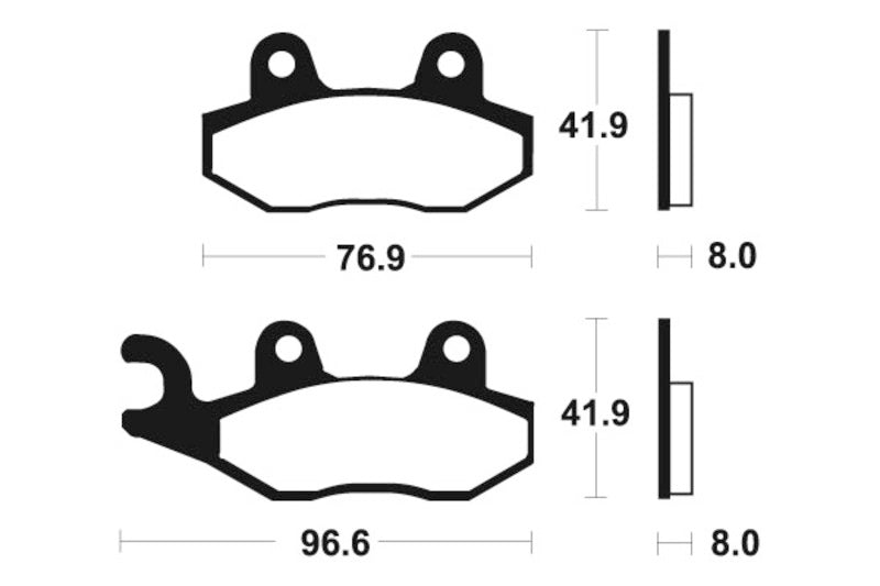 TECNIUM Scooter Organische Bremsbeläge - ME111