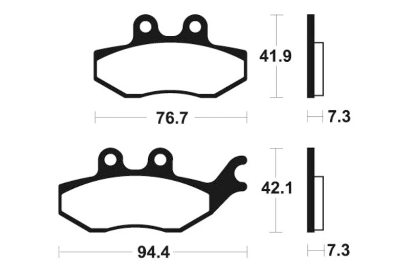 TECNIUM Scooter Organische Bremsbeläge - ME280