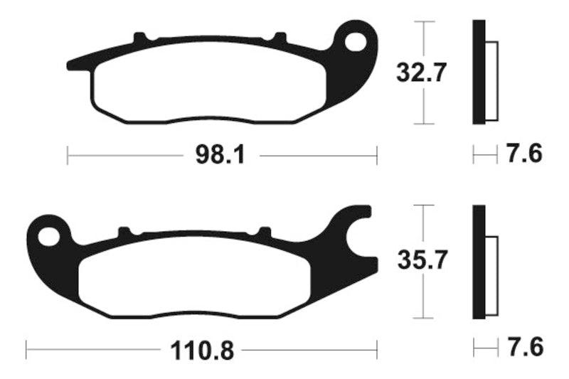 TECNIUM Scooter Organische Bremsbeläge - ME297