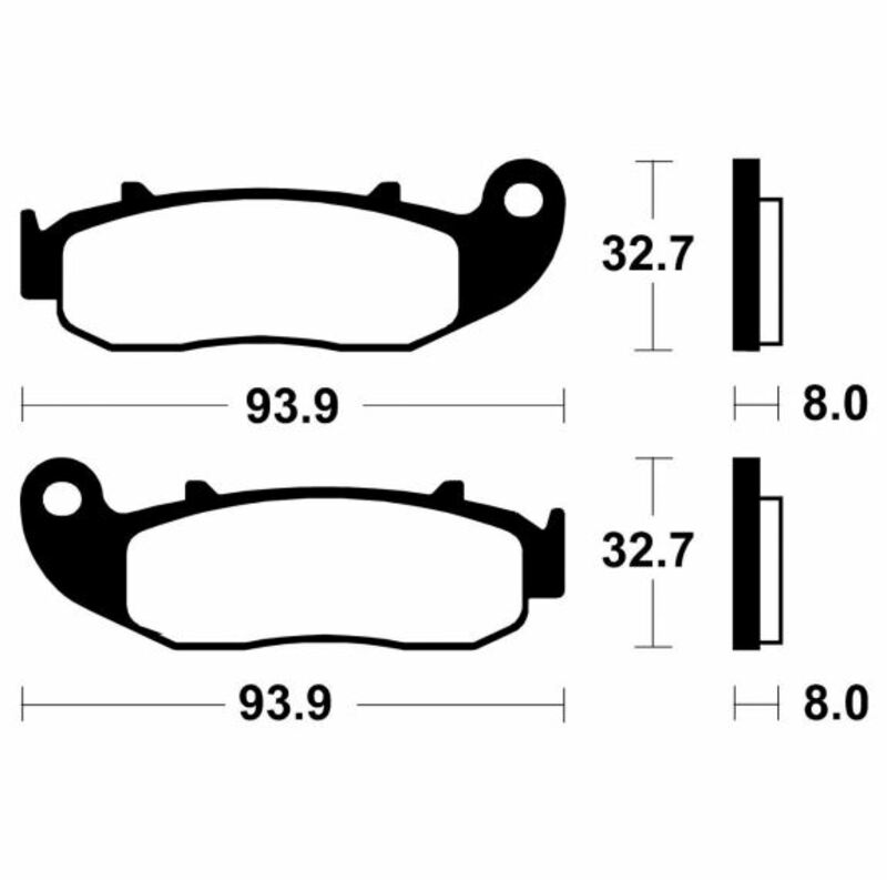 TECNIUM Scooter Organische Bremsbeläge - ME426