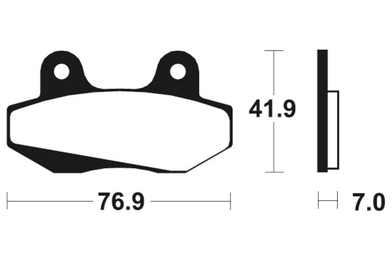 TECNIUM Scooter Organische Bremsbeläge - ME51
