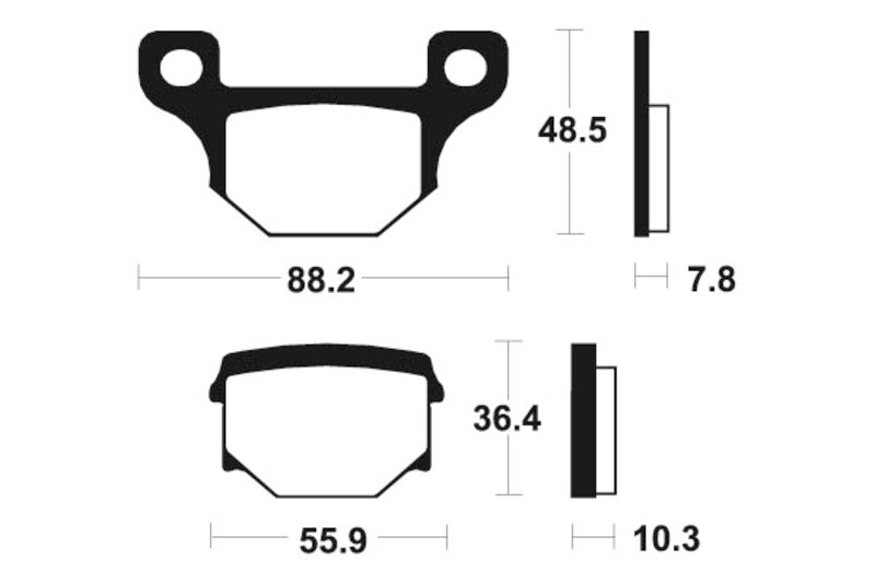 TECNIUM Scooter Organische Bremsbeläge - ME85
