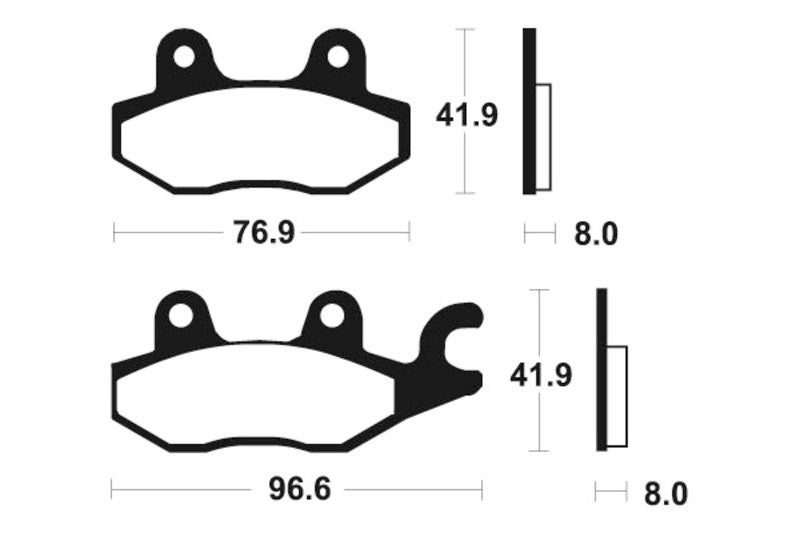 TECNIUM MX/ATV Sintermetall Bremsbeläge - MO138