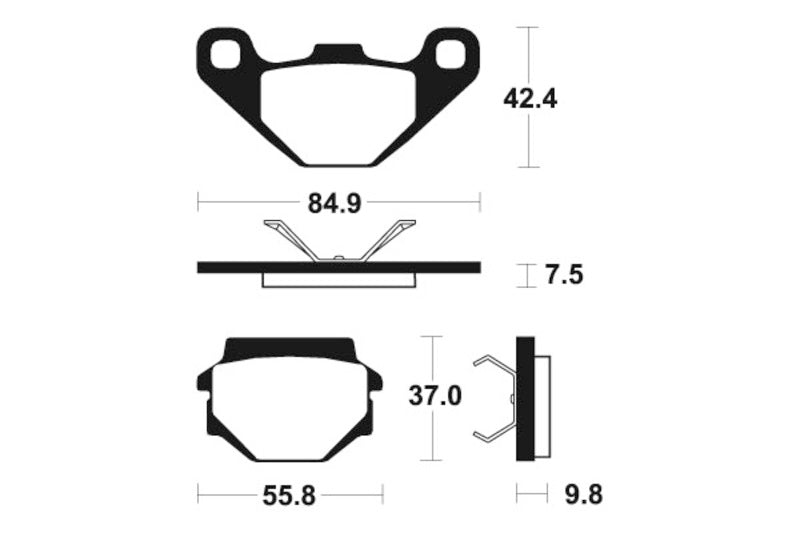 TECNIUM MX/ATV Sintermetall Bremsbeläge - MO192