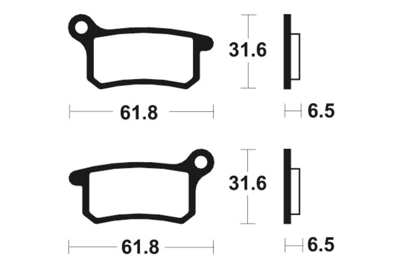 TECNIUM MX/ATV Sintermetall Bremsbeläge - MO283