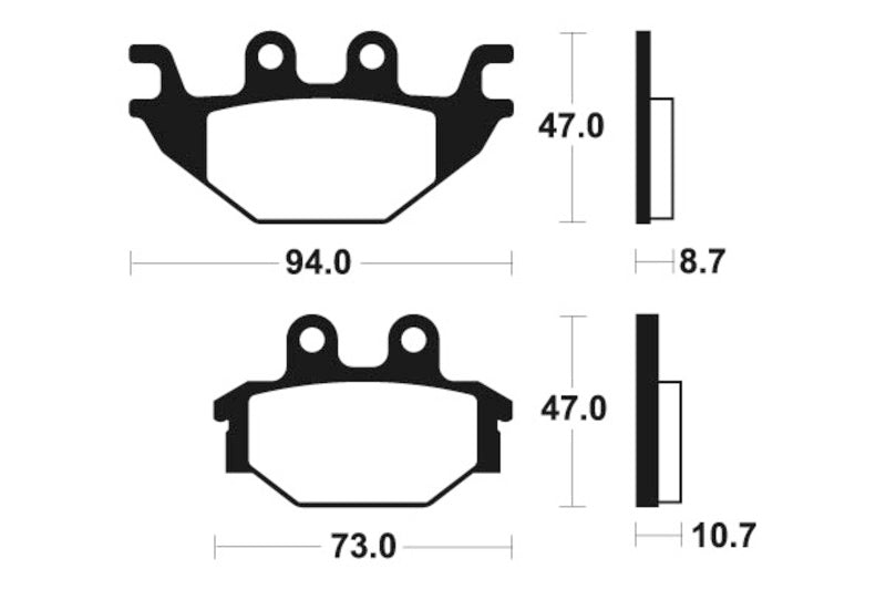 TECNIUM MX/ATV Sintermetall Bremsbeläge - MO310