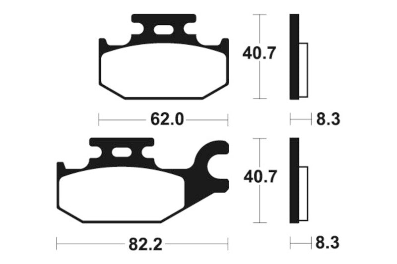 TECNIUM MX/ATV Sintermetall Bremsbeläge - MO335