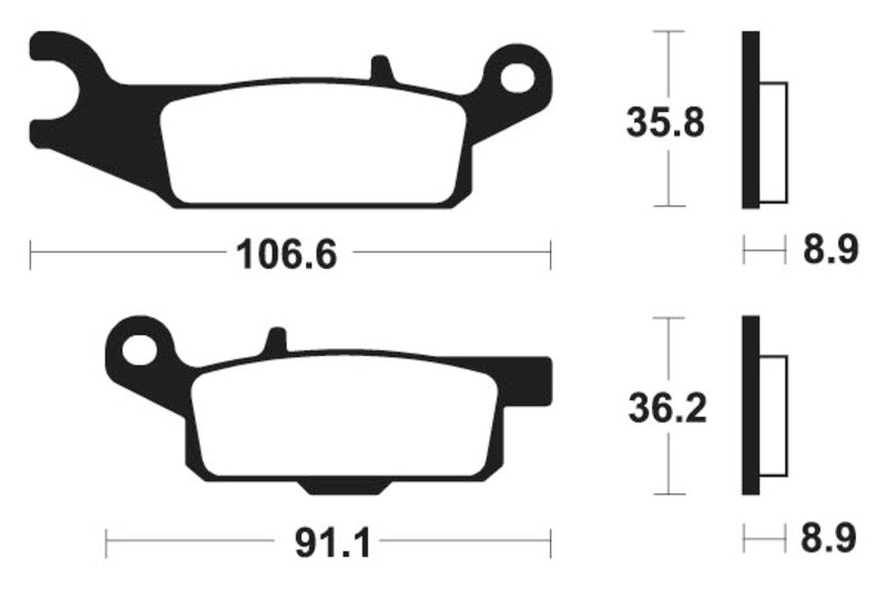 TECNIUM MX/ATV Sintermetall Bremsbeläge - MO351