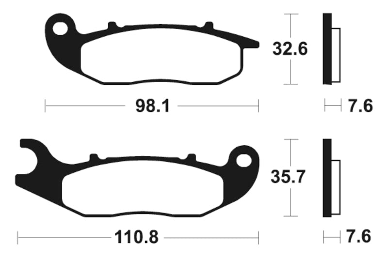 TECNIUM MX/ATV Sintermetall Bremsbeläge - MO359