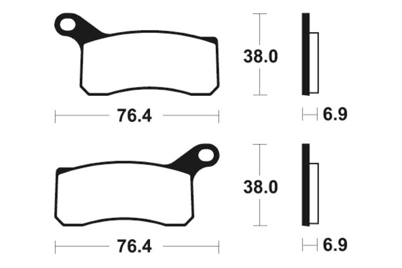 TECNIUM MX/ATV Sintermetall Bremsbeläge - MO366