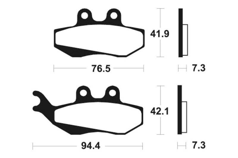 TECNIUM Maxi Scooter Sintermetall Bremsbeläge - MSS189