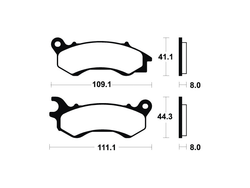 TECNIUM Maxi Scooter Sintermetall Bremsbeläge - MSS373