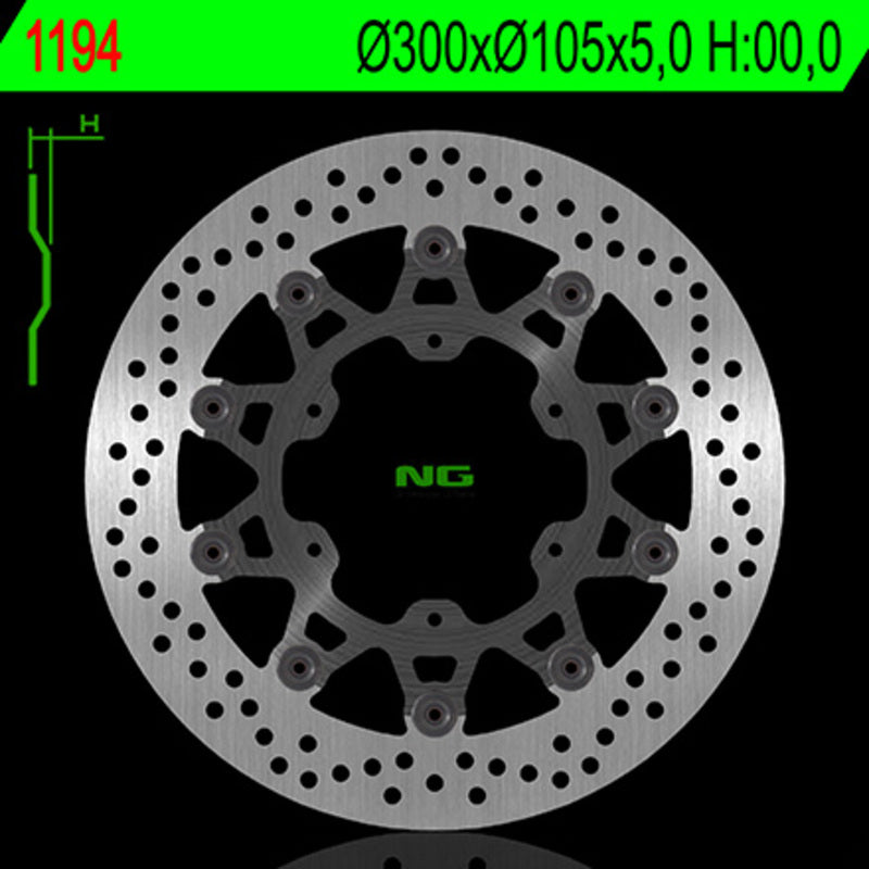 NG BRAKES Bremsscheibe schwimmend rund