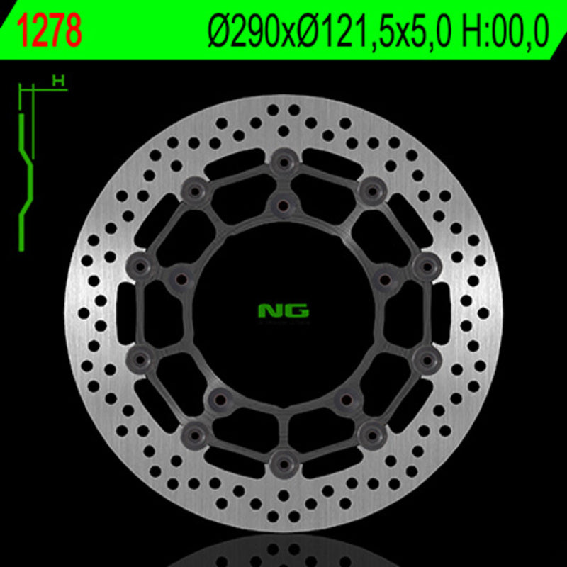 NG BRAKES Bremsscheibe schwimmend rund