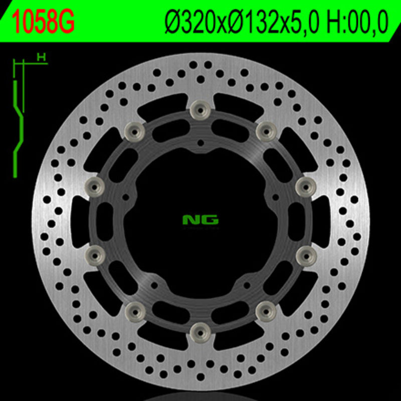 NG BRAKES Bremsscheibe schwimmend rund