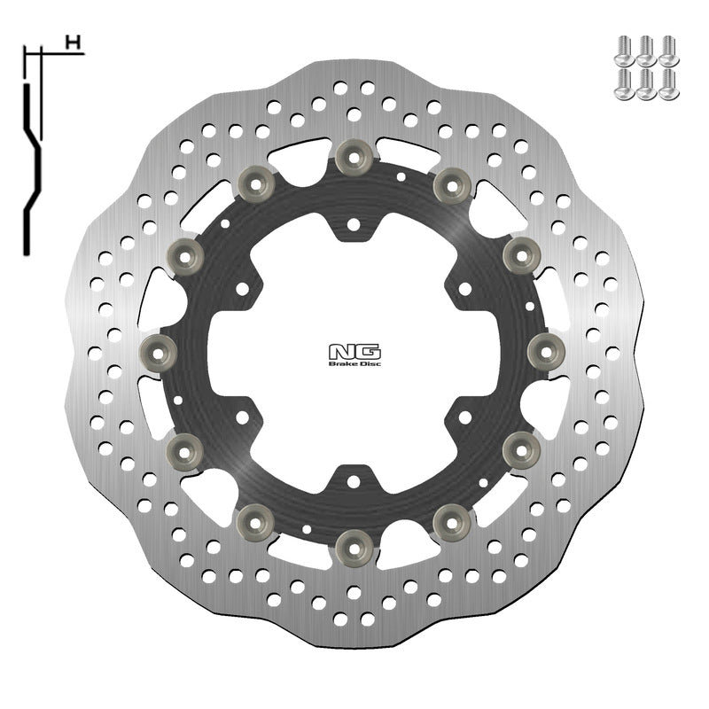 NG BRAKES Bremsscheibe Wave schwimmend