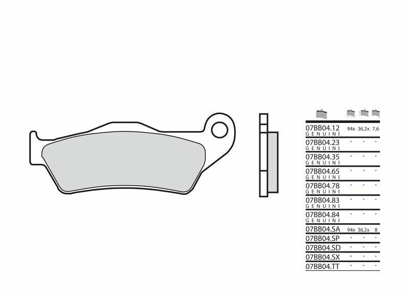 BREMBO Street Sintermetall Bremsbeläge - 07BB04SP