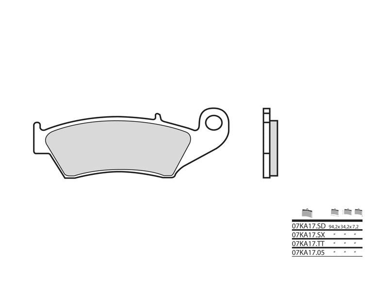 BREMBO Street Sintermetall Bremsbeläge - 07KA17LA