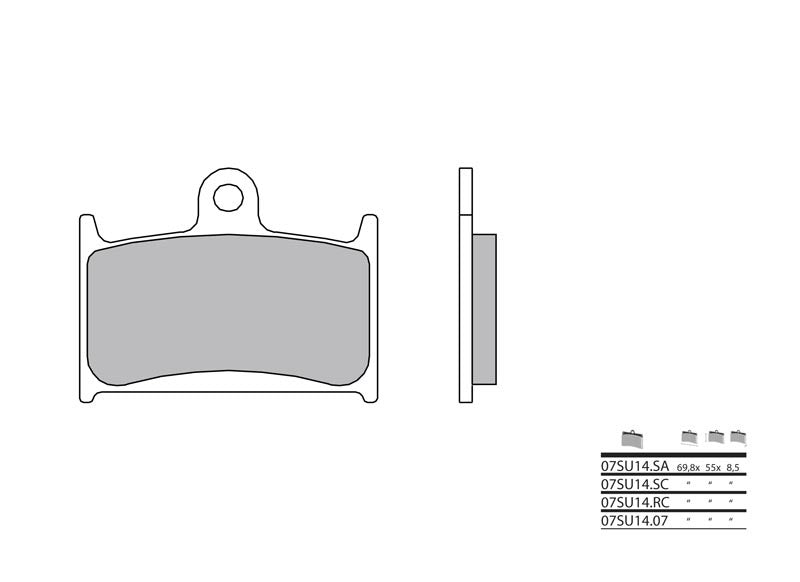 BREMBO Street Sintermetall Bremsbeläge - 07SU14LA