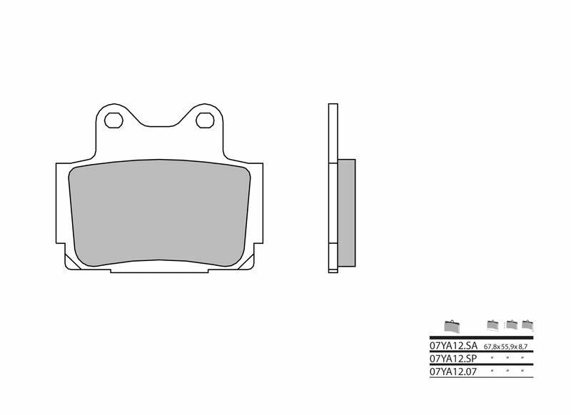 BREMBO Street Sintermetall Bremsbeläge - 07YA12SP