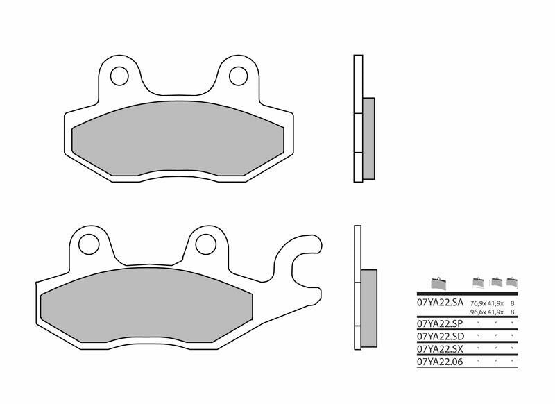 BREMBO Street Sintermetall Bremsbeläge - 07YA22SA
