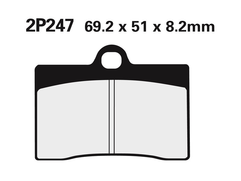 NISSIN Street Halbmetallische Bremsbeläge - 2P-247NS