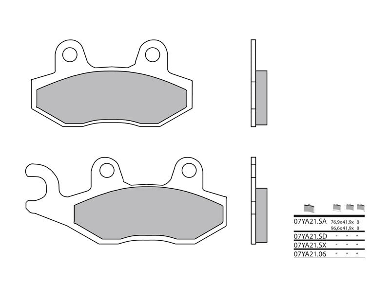 BREMBO Street Sintermetall Bremsbeläge - 07YA21LA
