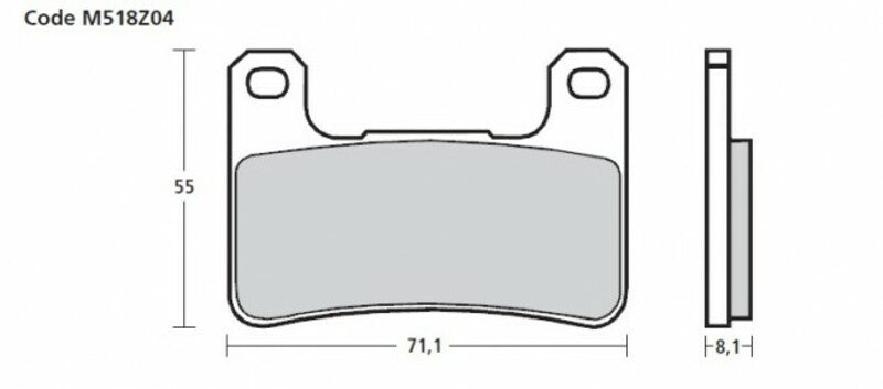 BREMBO UPGRADE Z04 Sintermetall Bremsbeläge - M518Z04