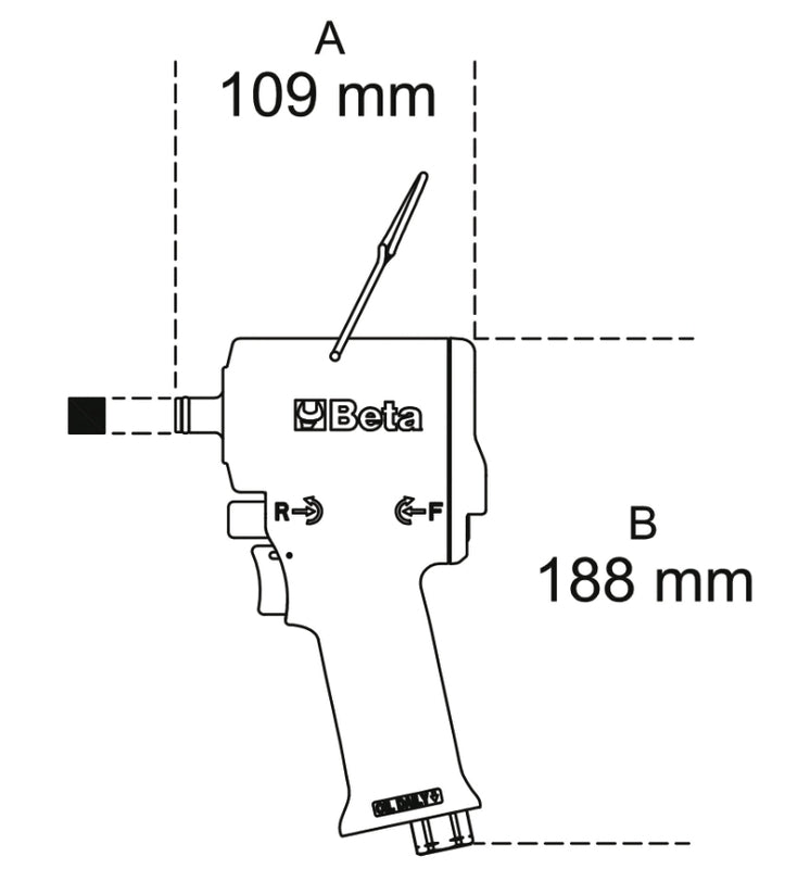 BETA Kompakter umschaltbarer Schlagschrauber 1/2 770Nm