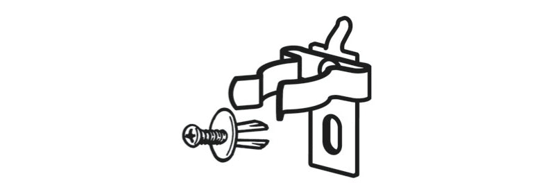 BETA Feder Hacken für Stahlblecheinrichtungen Ø9,5mm Aluminium mit Schrauben