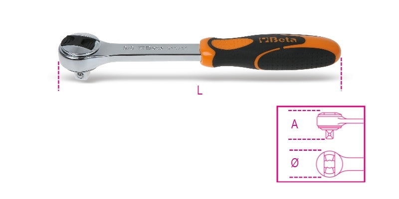 BETA Umschaltknarre 3/8 Außenvierkantantrieb 72 zahnig