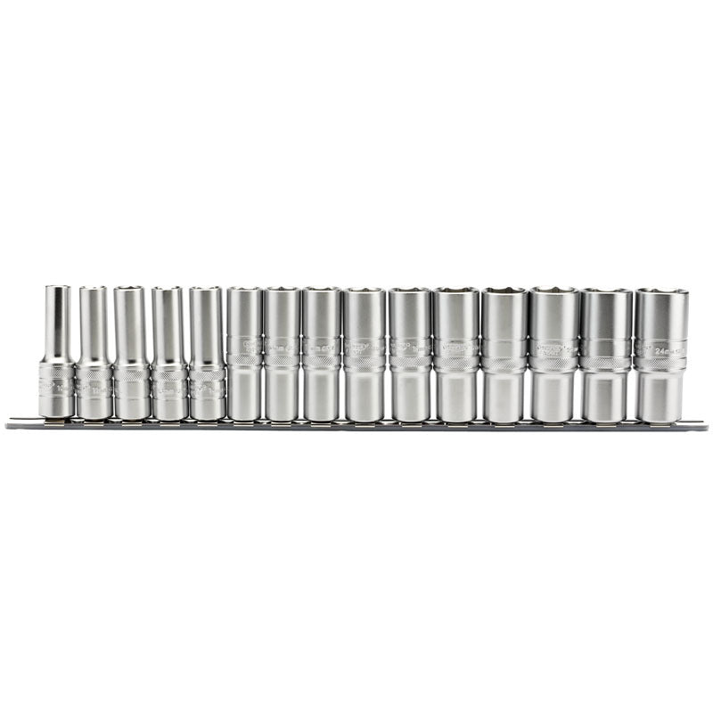 DRAPER Satz 1/2 Stecknüsse 10 mm bis 24 mm 10-teilig