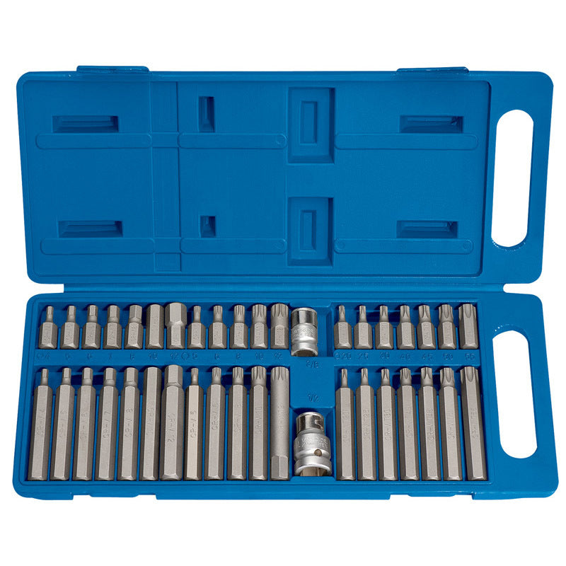 DRAPER Kunststoffkoffer mit 40 Steckbits für TX-STAR® (Torx), XZN (Vielzahl), CHC (Imbus)