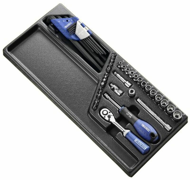 EXPERT Werkzeugmodul mit Stecknüssen und Ratschen 1/4 - Plastik-Einlegefach