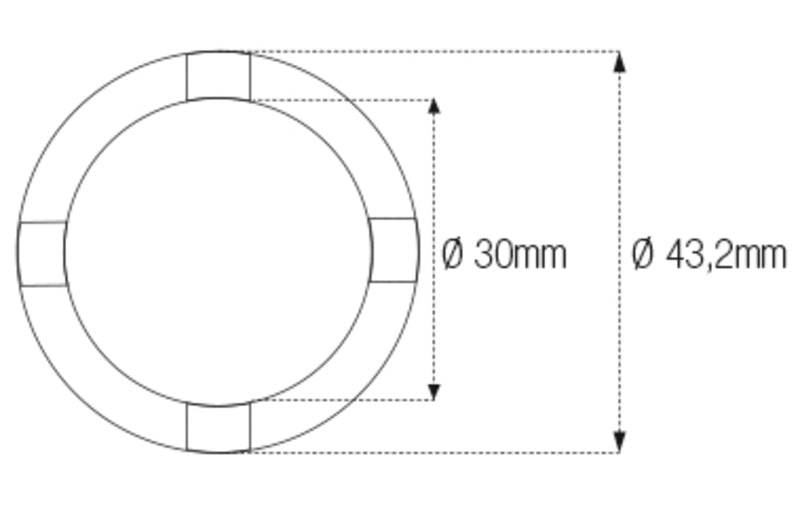 JMP Nutmuttern-Stecknuss für Schwinge/Rahmen Innen-Ø 30 mm/Außen-Ø 43,2 mm 4 Haken Suzuki