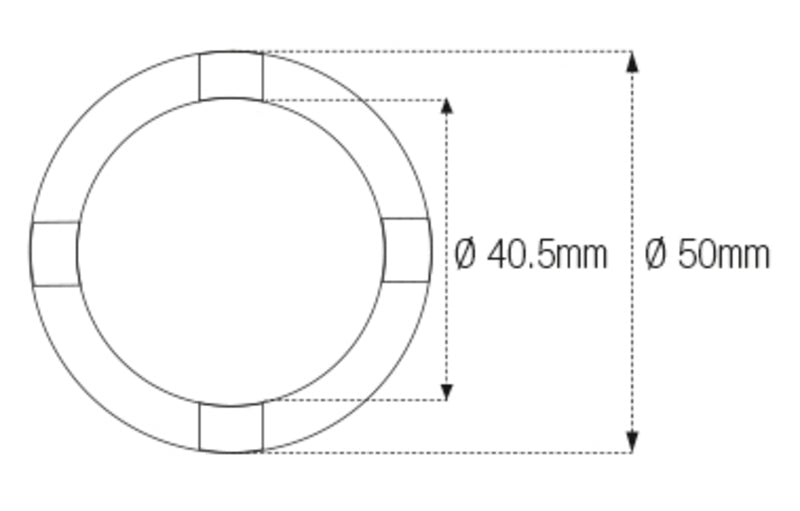 JMP Nutmuttern-Stecknuss für Schwinge/Rahmen Innen-Ø 40,5 mm/Außen-Ø 50 mm 4 Haken Honda